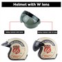 Wopohy Visière de Casque Bouton-Poussoir Universel 3 Protection Contre Le Soleil Coupe-Vent Casque de Moto rétro Demi-Visage Vis