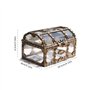 Laduup Coffre au trésor rectangulaire Vintage Transparent Design Vieilli Boîte à Bijoux Boîte à Bijoux Boîte à Bijoux Boîte à Bi