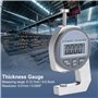 Jauge d'épaisseur, jauge d'épaisseur en centiles de lecture LCD numérique Tête de mesure plate 0-12.7mm/0.5"0.01mm/0.0005"