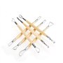 6Pcs Outil Sculpture Argile, Outil de Poterie Sculpture Argile Burin Ensemble De Sculpture Poterie Manche En Bois Kit De Sculptu