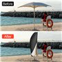 Ceisazira Noir Housse Parasol Déporté Imperméable, Bache de Protection Exterieur pour Parasols, Couverture de Parapluie de Jardi