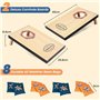 Cornhole Jeu de lancer d'extérieur pour enfants et adultes avec 8 sacs de sable et 2 planches de cornhole