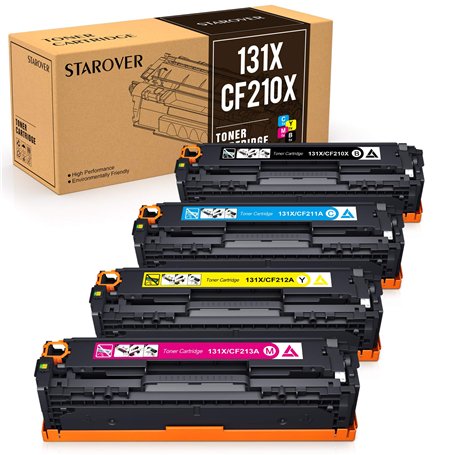 STAROVER Compatible Toner Remplacement pour HP 131X 131A CF210X CF210A pour HP Laserjet M251nw M276nw