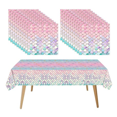 20 serviettes en papier sirène