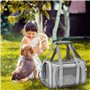 Sprifityy Sac de Transport pour Chat d'Extérieur Pliable et Respirant, Caisse Avec Matelas Souple pour Chat et Chien, Voyage en 