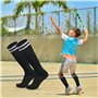 SKHAOVS 2 Paires Chaussettes de Football Enfant, Chaussette Foot Noires pour Garçons Filles, Chaussettes Hautes de Sports Chauss