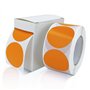 Lot de 500 autocollants ronds Orange 25 mm - Petits pastilles adhésives - Code couleur - Autocollants amovibles et résistants au