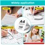(100 feuilles) Papier thermique A4 pliable, Papier imprimante thermique sans BPA, à séchage rapide, compatible avec la majorité 