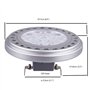 Spot Ampoule LED AR111 G53 15 W 30 ° Faisceau Angle De Vue LumièRe Du Jour 4000K SMD 15leds D'EntréE AC DC 12V Spot RéFlecteur L