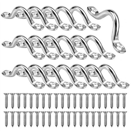 20 Pièces Boucles de Pont pour Kayaks Plaque Oeillet 5mm Pontet INOX Marine en Acier Inoxydable 304 Forme à Bosse Boucle Fixe av