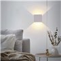 CYUaoao 1 Pièce Applique Murale LED Moderne en Aluminuim AC86V-265V Applique Murale Carrée Blanche 10 x 10 x 5 cm Imperméable Co