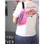 Lot de 2 Sac Banane Femme,Sac Banane Ceinture Brillant,pour Femme Homme Enfant Voyage Course à Pied Festival fête(Noir et Rose).