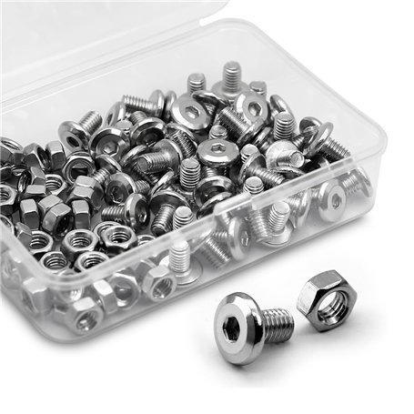 YOYEAH Lot de 50 vis M5 avec écrous