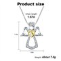 VIVIIHOO 1 Collier Ange Gardien Argent Sterling 925 | Perles de baptême Fille | Collier Pendentif Ange Gardien pour Femmes Enfan