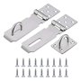 Qaixwuyi 2 Sets Extra-épaisses Cadenas Fermoir 4 Pouces Loquets à Cadenas en Acier Inoxydable Loquet de Porte avec 18 Vis pour A