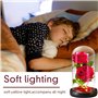 VIPNAJI Rose Eternelle sous Cloche, Cloche Enchantée Ornement Bureau, Faux Abat-Jour en Verre LED - Mariage Maison Décor,Cadeau 