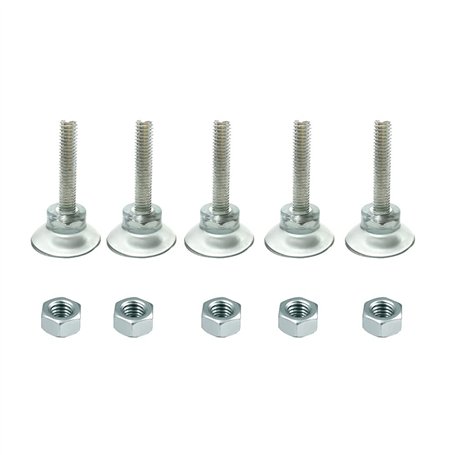 M8 Ventouse à vis en PVC Transparent Longue et réglable pour Table de Meuble et Pieds de Chaise