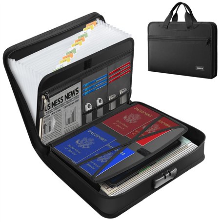 JUNDUN Porte-documents ignifuge avec serrure et poignée