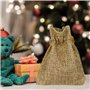 Lot de 20 Sacs en Jute, Sacs en Jute avec Cordon De Serrage 9 X 7 Cm, Sacs Cadeaux en Jute avec Cordon De Serrage pour Bijoux, C