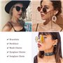 SYEYCW 6 Pièces Chaine pour Lunette, Chaine Lunettes Femme, Chaine Lunette Attache Femme, Chaîne de Lunettes en Métal, Perle Lun