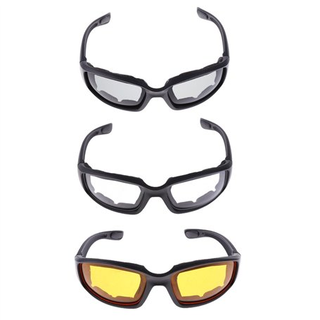 Sharplace 3Pcs Lunettes de Moto Anti-poussière Coupe-Vent