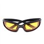 Sharplace 3Pcs Lunettes de Moto Anti-poussière Coupe-Vent, Lunettes pour Activités Extérieurs Vélo Moto, Transparent, Noir, Jaun