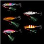 Zasjon 5 pièces Bass Fishing Lure Set Ensemble de leurres de pêche à lachigan 3D Eyes Leurre de pêche Appâts à Appâts artificiel