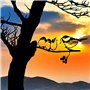 CMOISO Silhouette Doiseau en Métal, Métal Art Jardin Décoration Doiseaux en Métal, Metal Bird Deco Jardin Exterieur