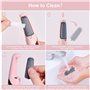 SQUADO - Pédicure électrique professionnelle, rechargeable pédicure pour lime de pied avec 2 rouleaux de rechange, 2 vitesses et