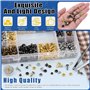 Lot de 180 rivets en métal pour cuir en 3 tailles - Fabriqués à la main - Rivets creux - Avec 3 outils de fixation - Boîte de ra