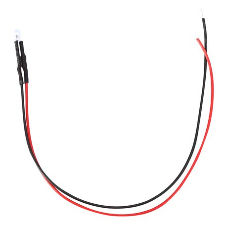 Diode LED 3mm Câble de Lumière 10Pcs 12v 3mm 20cm 0.06W LED Diode Électroluminescente Filaire Multicolore LED (Rouge)