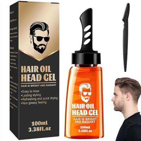 1 Pcs Hair Oil Head Gel East Moon Hair Gel Cheveux Cire Cheveux Homme Gel De Cire Capillaire 2 En 1 Avec Peigne Style Flexible L