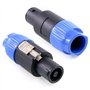 Swpeet Lot de 8 prises de haut-parleur audio à 4 pôles - Verrouillage rotatif - Compatible avec jack Twist Lock - 4 pôles ronds