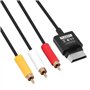 CHILDMORY Câble AV pour Xbox 360 Slim 3 RCA Audio composite ABS TV Câble audio-vidéo pour XBOX 360 Slim