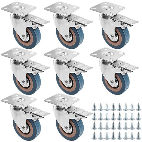 ZOENHOU Lot de 8 roulettes pivotantes de 400 kg