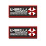 Lot de 2 écussons tactiques compatibles avec Umbrella Corporation Resident Evil - Écusson avec Hook and Loop- Patch militaire po
