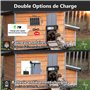 Porte Poulailler Automatique Solaire avec Affichage LED, CHAMUTY Porte Automatique Poulailler en Aluminium avec Capteur de Lumiè