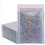 Enveloppes à Bulles,RoadLoo 40 Pièces Enveloppes Rembourrées Enveloppes de Coussin Holographiques Métalliques Bulle Mailer Envel