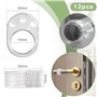 12 Pièces Porte en Silicone Anti-Poignée Protection Poignee Porte De Mur Et De Meubles de fenêtre, Flexible et étirable (Transpa