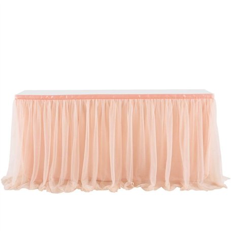 Jupe de table en tulle - Jupe de table en tulle - Pour fête de mariage
