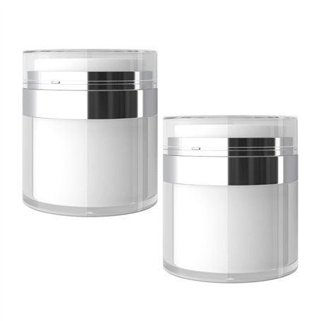 2PCS Contenants Cosmétiques Vide Pots Cosmétiques Boîtes Cosmétiques Pot Vide Cosmétique en Plastique Bouteille Echantillon Pots