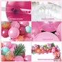 Arche Ballon Anniversaire Tropicaux,Hawaii Ballon Guirlande Arch Anniversaire Fille Tropicale Ballon Tropical Flamant Rose avec 