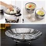 Panier à Vapeur,2 pcs Paniers Cuit-Vapeur Inoxydable Panier Vapeur de Légumes Cuit Vapeur Insérer des Aliments Légumes Pliants à