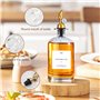 TEGOVE 4pcs Bouteille Huile Olive avec Bec Verseur,Distributeur d'huile 500ml,Bouteille d'huile et Vinaigre pour la Cuisine,Bout