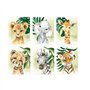ZENUTA 6 Affiches Animaux De La Foret Bebe Enfant A4 Poster Elephant Lion Girafe Zèbre Tigre Tableaux Chambre Decoration Sans Ca