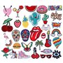 Patch Thermocollant Mode Bricolage Styles assortis Brodé Applique Patches Coudre Sur Fer Sur Broderie Décoration Patches pour Vê