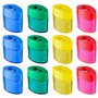 Srup 12 pièces Taille-Crayon Double Trou avec Couvercle