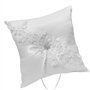 Coussin D’alliances Porteur Oreiller Anneau - Bagues Mariage Romantique Bague de Forme carrée avec dentelle Bowknot Satin et Str