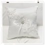 Coussin D’alliances Porteur Oreiller Anneau - Bagues Mariage Romantique Bague de Forme carrée avec dentelle Bowknot Satin et Str