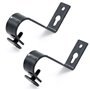 jingming Lot de 4 supports de rail de plafond pour tringle à rideaux - Noir - Diamètre inférieur à 22 mm